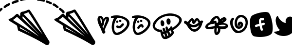 Notepaper Airplanes Extras font preview
